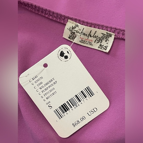 Free People Knit Deep V-Neck Short Ruched Puffed Sleeve Bodysuit Small - Picture 10 of 11